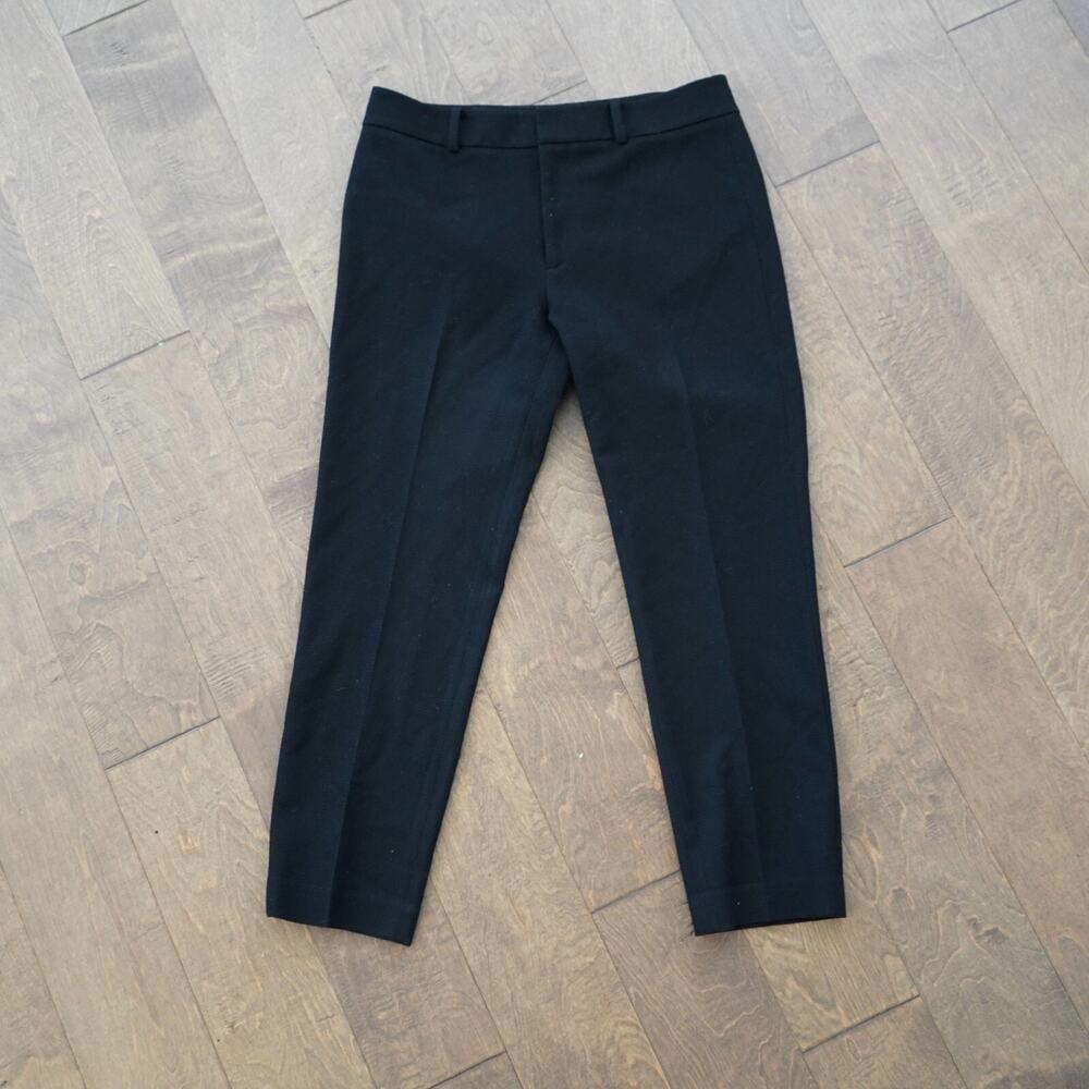Club Monaco Pants Womens Size 6 Black Solid Pleat Front Classic Casual Trouser‎